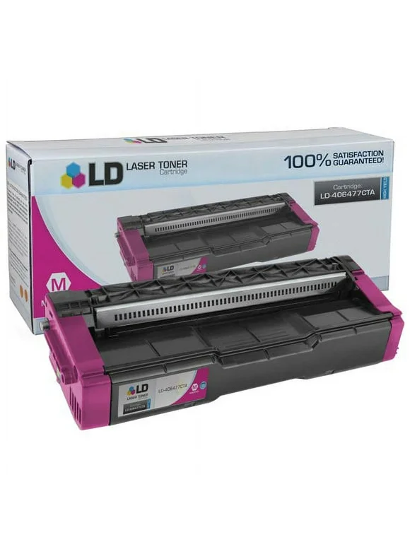 LD  Compatible Replacement for Ricoh 406477 High Yield Magenta Laser Toner Cartridge for use in Ricoh Aficio SP C231N, SP C232DN, SP C242DN, SP C242SF, and SP C320DN Printers