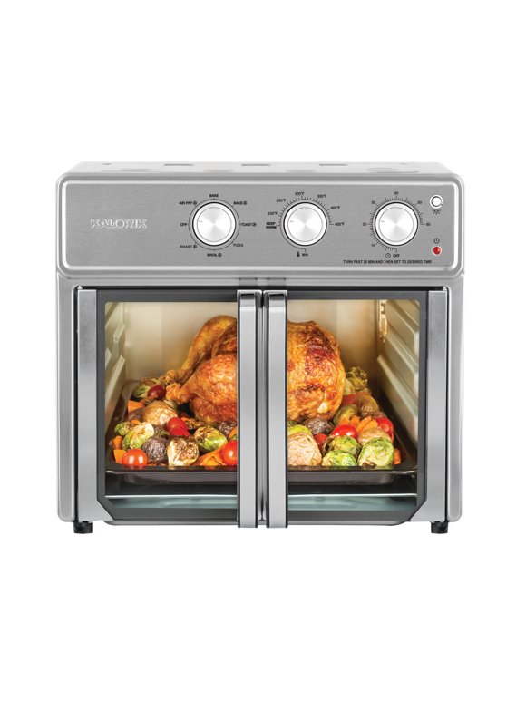 Kalorik MAXX 26 Quart Air Fryer Oven, Stainless Steel, A large chicken, 26-Quart Capacity