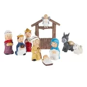 Nativity Kids Playset  Hand Painted Christmas Childrens Manger Scene Indoor Decor and Bible Toys by Hey! Play!