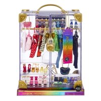 Rainbow High Deluxe Fashion Closet Playset400+ Fashion Combinations! Portable Clear Acrylic Toy Closet Features 31+ Fashion forward pieces, doll clothing, doll accessories & doll storage | Ages 6-12