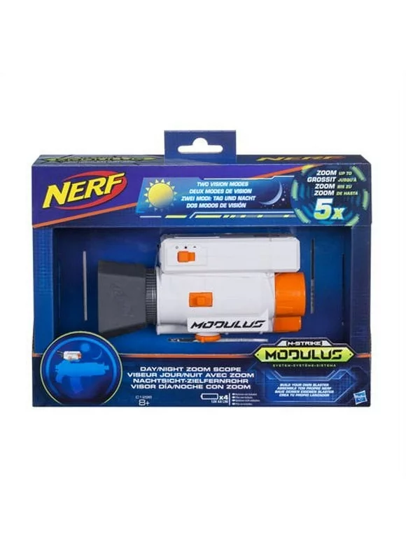 Nerf Modulus Day/Night Zoom Scope, 5X Magnification, Display Screen and Toggle Switch