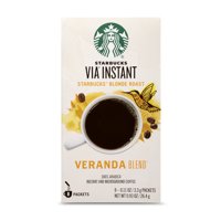 Starbucks VIA Instant Coffee Blonde Roast Packets  Veranda Blend  1 box (8 packets)