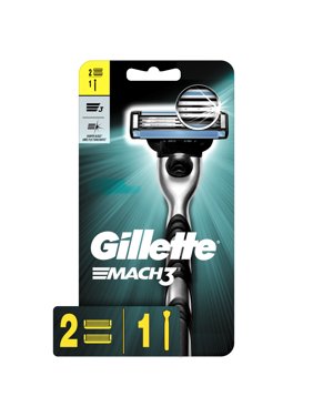 Gillette Mach3 Mens Razor Handle and 2 Blade Refills