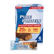 Pure Protein Bars, Chocolate Peanut Caramel, 20g Protein, 1.76 Oz, 6 Ct