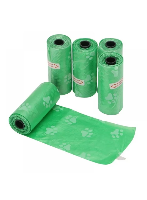 5 Rolls Dog Poop Bags for Waste Refuse Cleanup, Extra Thick and Strong Poop Bags for Dogs, Guaranteed Leak-proof