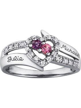 Personalized Family Jewelry Enchantment Promise Ring available in Sterling Silver, Gold and White Gold