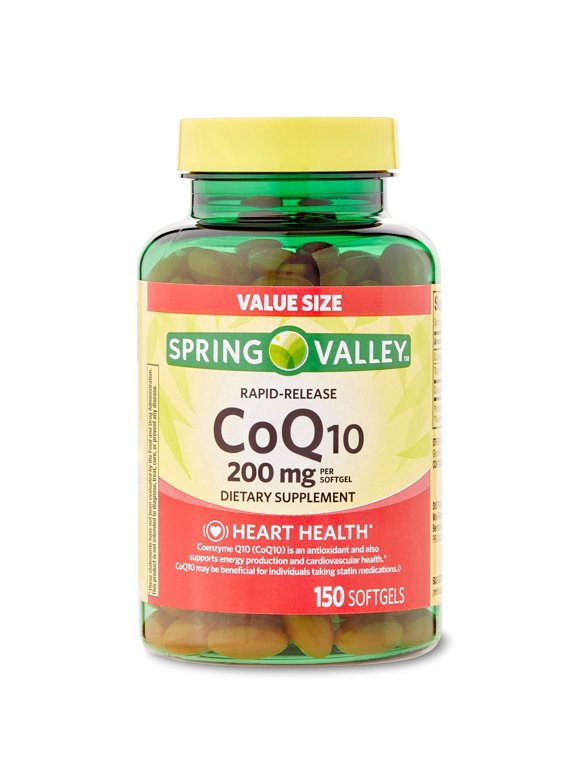 Spring Valley CoQ10 Rapid Release Softgels, 200mg, 150 Count