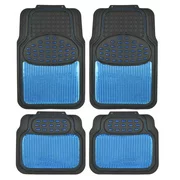 BDK Real Heavy-Duty Metallic Rubber Mats for Car SUV and Truck, All-Weather Protection, Trimmable