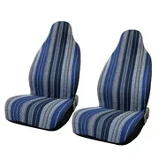 2pcs Universal Durable Blue Baja Blanket Bucket Auto Front Seat Cover