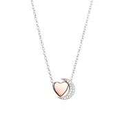 Little Luxuries Crescent Moon & Heart Slider Pendant Necklace