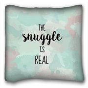 WinHome Snuggle Pillow Quote Cute Kids Gift Boyfriend Purple And Teal Bedding Funny Throw Pillow Case Cases Cover Cushion Covers Funny Gifts Sofa Size 18x18 Inches Two Side