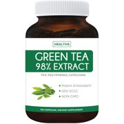Green Tea Extract (NON GMO) 120 Capsules With High Potency EGCG For Weight Loss & Metabolism Boost - Natural Diet Pills - Powerful Polyphenol Catechins Antioxidant Supplement