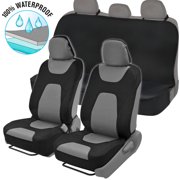 NeoCloth Waterproof Car Seat Covers Protector Full Set w/Back Bench - Universal Fit & Sidelss - Heavy Duty Front & Rear Full Set