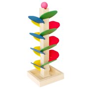 Shulemin Educational Assembling Toy Wooden Tree Marble Ball Run Track Game Baby Kids Gift Random Color