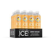 Sparkling Ice Naturally Flavored Sparkling Water, Orange Mango 17 Fl Oz, (Pack of 12)