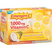 Emergen-C (30 Count, Coconut Pinapple Flavor) Dietary Supplement Fizzy Drink Mix With 1000mg Vitamin C, 0.32 Ounce Packets, Caffeine Free