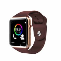 Bluetooth Smart Watch with Sedentary Remind Sleep Monitor Remote Camera GSM Support Call Music Photography SIM TF card for IOS Android Goldn