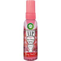 Air Wick V.I.P. Pre-Poop Toilet Spray, 1.85 oz (Travel Size), Rosy Starlet Scent, up to 100 Uses, Contains Essential Oils