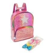 Wonder Nation Girls' Mini Fashion Backpack Bag with Matching Hair Accessory