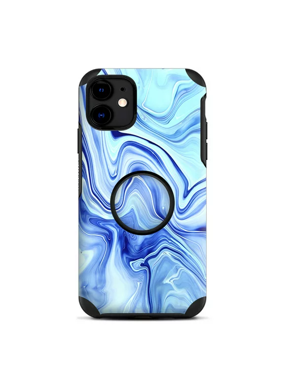 Skin for Otterbox Otter Pop PopSockets Symmetry Case for iPhone 11 Skins Decal Vinyl Wrap Stickers Cover - Blue Marble Rocks Glass