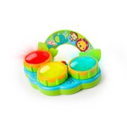 Bright Starts Safari Beats Musical Drum Toy with Lights, Ages 3 months +