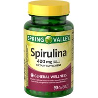 Spring Valley Spirulina Capsules, 400mg, 90 Count