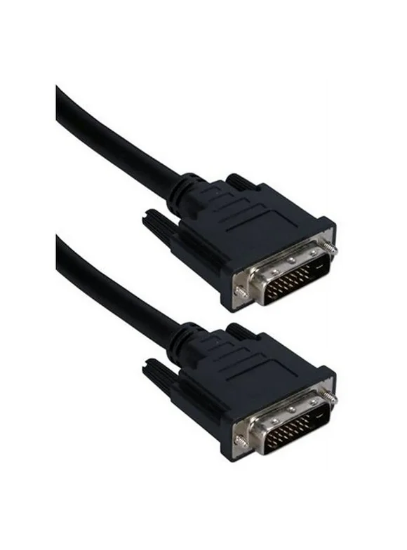 QVS DVI-D Male to DVI-D Male Premium Dual Link Cable 3 ft. - Black
