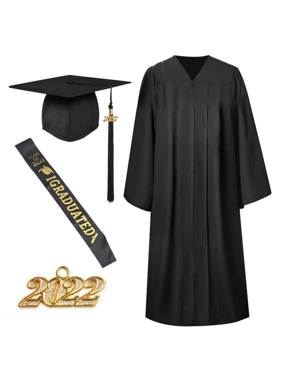 Viugreum 2022 Graduation Gown and Cap with Tassel Unisex Academic Cap and Gown 2022 High School University Graduation Ceremony amiable