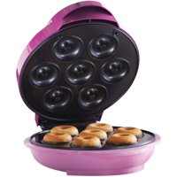TS-250 Non-Stick Mini Donut Maker Machine, Pink, Powerful 750 watt mini donut maker bakes 7 donuts in just a few minutes By Brentwood