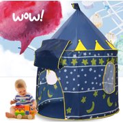 Popup Kids Play Tent Star Castle Prince House Indoor Outdoor for Boys Girls Foldable Tent Outdoor Kids Play Teepee