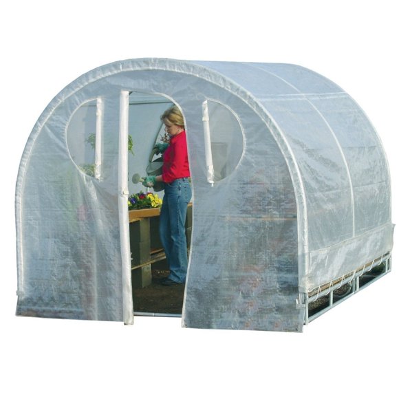 Daily Boutik Polytunnel Hoop House Style Greenhouse (8' x 8')