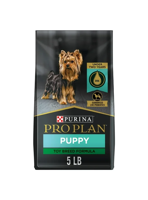 Purina Pro Plan High Protein Toy Breed Puppy Food DHA Chicken & Rice Formula, 5 lb. Bag