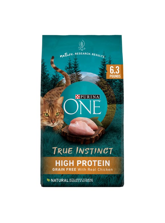 [Multiple Sizes] Purina ONE Natural, Grain Free Dry Cat Food, True Instinct Grain Free With Real Chicken