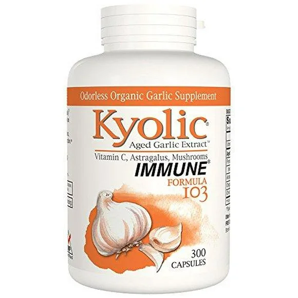 Kyolic Aged Garlic Extract, Immune, Formula 103, 300 Capsules