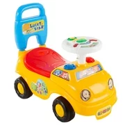 Ride On Activity Car- Toy Rideon Push Walking Car with Steering Wheel, Lights, Sounds, Music for Babies, Toddlers Learning to Walk by Lil Rider