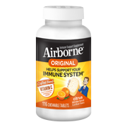 Airborne Citrus Chewable Tablets, 116 count - 1000mg of Vitamin C - Immune Support Supplement