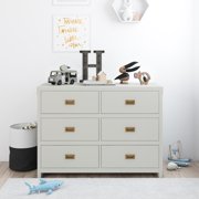 Baby Relax Miles 6-Drawer Dresser, Nursery Furniture, Graphite Grey
