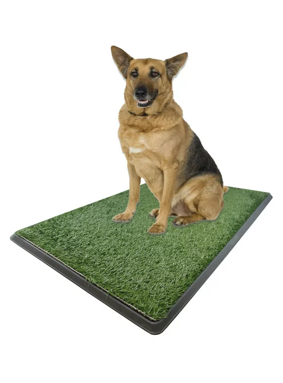 Dog Pet Grass Potty Patch Portable XLarge 30x20 - 3 Layer Artificial Turf Grass Pad - Puppy Potty Bathroom Training - Indoor Outdoor