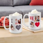 Personalized Filled With Love 15 oz Photo Coffee Mug, Choose from 3 Colors