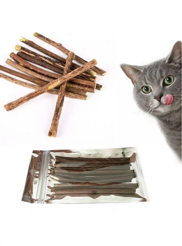Pets Cat Nip Sticks Matatabi Silvervine Dental Catnip Chew Teeth Cleaning Toys