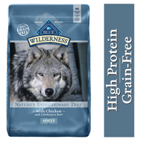Blue Buffalo Wilderness Grain-Free Chicken Recipe Dry Dog Food, 11 Lb