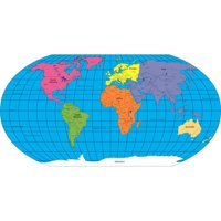 Shapes Etc. Practice Map Labeled World 30 Sht