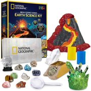 NATIONAL GEOGRAPHIC Earth Science Kit - Over 15 Science Experiments & STEM Activities for Kids, Includes Crystal Growing Kit, Volcano Science Kit