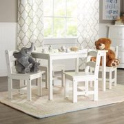 UBesGoo Kids Furniture Table and Chair Set Wooden Table & 4 Chairs