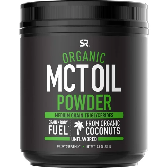 Sports Research Organic MCT Oil Powder, Unflavored, 10.6oz (300g)