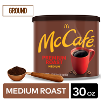 McCafe Premium Roast Ground Coffee, Medium Roast, 30 oz Canister