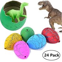 Jofan 24pcs Dinosaur Eggs That Hatch Growing Toys with Mini Dinosaur Figures Inside for Kids Easter Party Supplies Favors