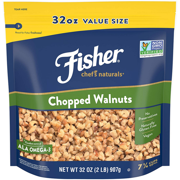FISHER Chef's Naturals Chopped Walnuts, 32 oz, Naturally Gluten Free, No Preservatives, Non-GMO
