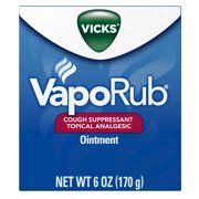 Vicks VapoRub Cough Suppressant Chest Rub Ointment, Original, 6 oz
