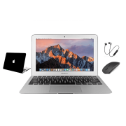 Apple Macbook Air 11.6-inch Bundle Includes: Wireless Headset, Generic Case, Bluetooth Mouse & 1 Year Warranty | 4GB RAM - 128GB SSD | Black (Scratch&Dent)